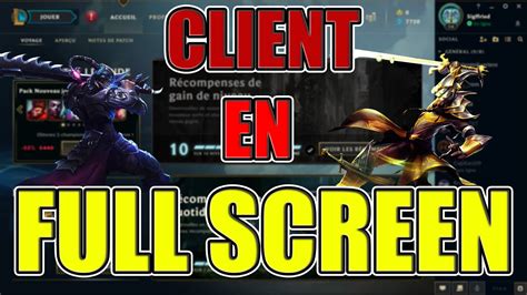 League Of Legend Client Full Screen Avril 2020 Youtube