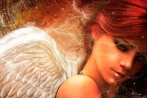 Angel In Red By Greenfeed On Deviantart Angel Art Angel Redhead Art