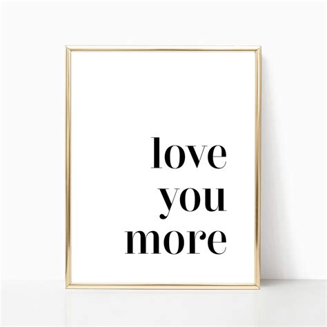 Love You More Wall Art Sign Bedroom Wall Art Gallery Wall Art Love