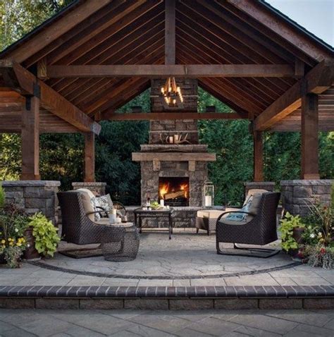 Great Spring Patio Design Ideas With Fireplace 25 Outdoor Fireplace