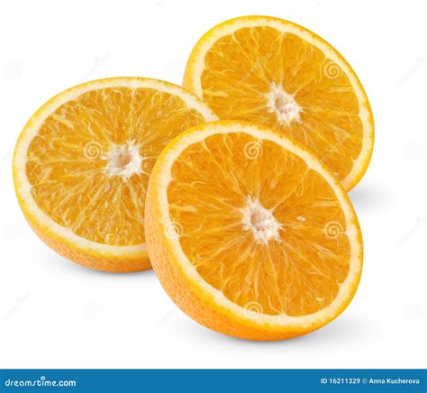 Isolated Orange Halves Stock Image Image Of Slice Fruit 16211329