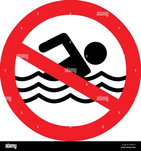 No Swimming An Illustration Of A No Swimming Sign Stock Vector Image