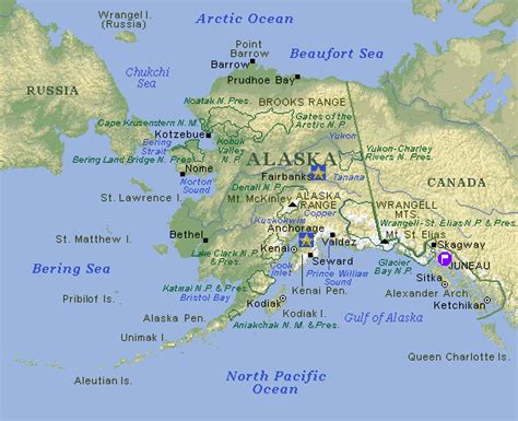 Alaska Map With Cities And Towns Map Of The Usa With State Names