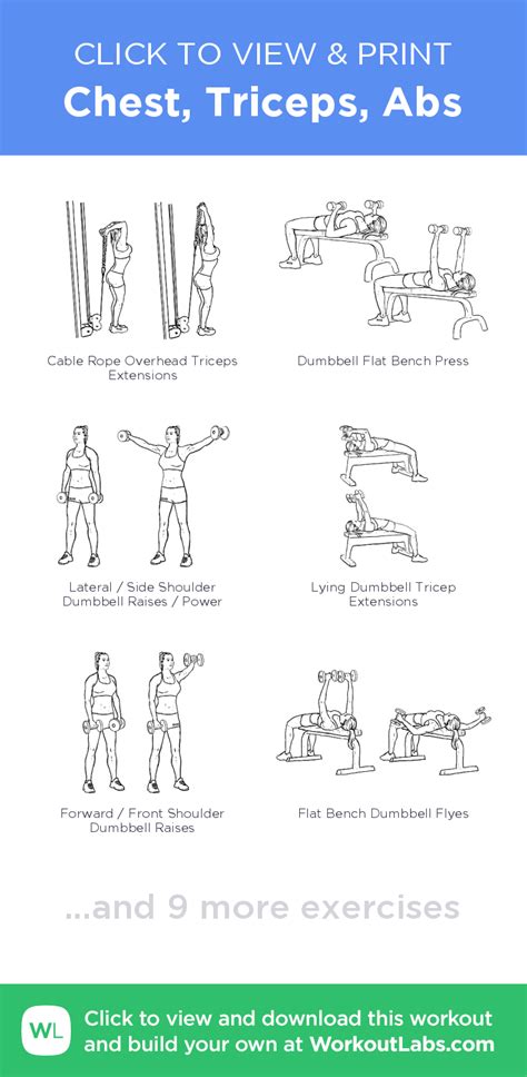 Chest Triceps Abs Click To View And Print This Illustrated Exercise