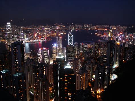 Filehong Kong At Night From Victoria Peak Wikipedia