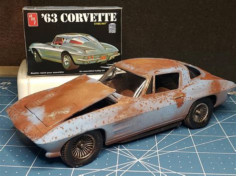 Gallery Pictures Amt 1963 Corvette Plastic Model Car Kit 125 Scale 861
