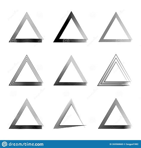 Brush Triangles Vector Illustration Stock Vector Illustration Of