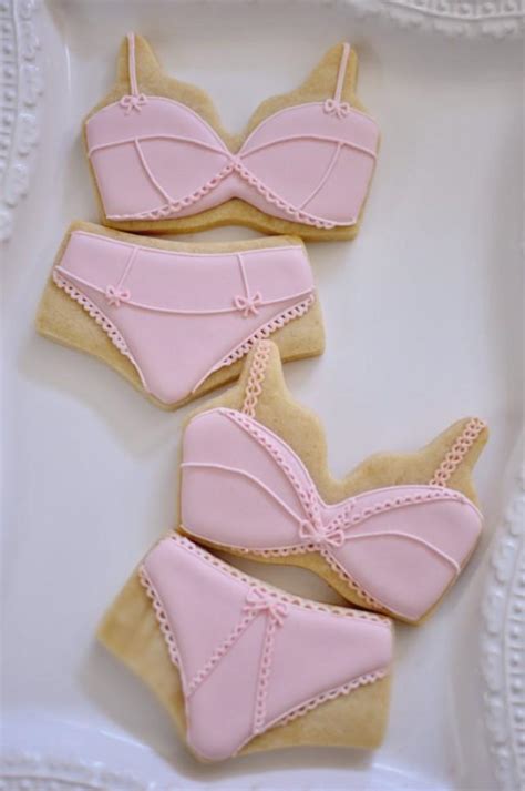 12 Pieces Lingerie Brassiere And Panty Sets Bridal Shower Cookie