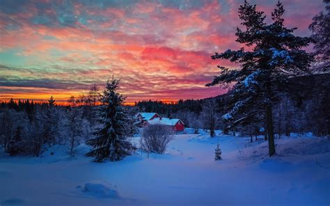 Snow Sunset Wallpapers Top Free Snow Sunset Backgrounds Wallpaperaccess