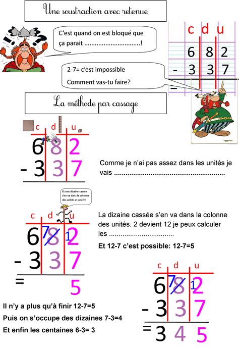 Leçons, exercices et evaluations corrigés sur le programme de numeration calcul. soustraction CE1 | Le BLOG de Monsieur Mathieu