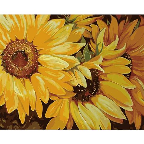 Sunflower Elegance Diy Painting By Numbers Kit