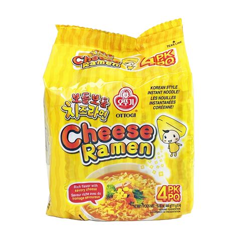 Ottogi Cheese Ramen Korean Style Instant Noodle Soup 391 Oz 4 Count