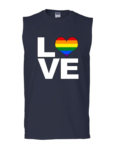 Make Love Gay Pride Lgbtq Rainbow Muscle Shirt Equal Ebay