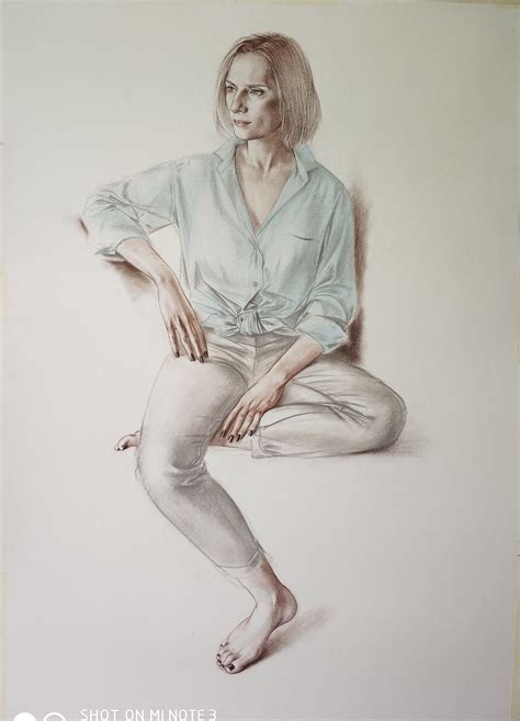 Artist Natasha Dikunova Zipalova Drawing Artportret Male Sketch