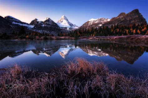 The Dawn The Dawn Mount Assiniboine Under Twilight Before The