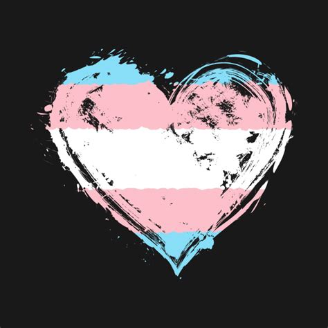 Transgender Pride Heart Flag Trans Awareness Rights Transgender T