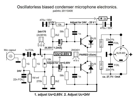 Condenser Mic Circuit Diagrams
