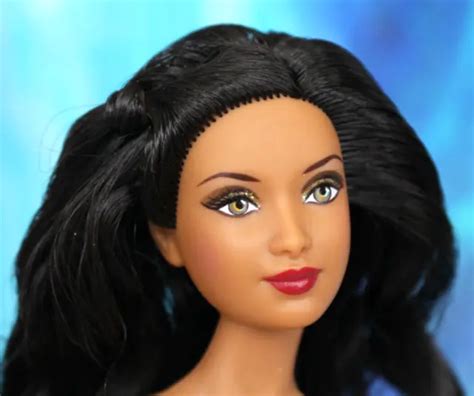 NUDE AAPI AA Goddess Barbie Model Muse Brown Eyes Long Black Hair DBox4