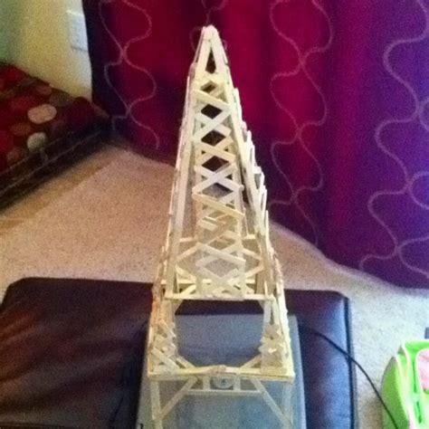 Eiffel Tower Or A Rocket Made From Popsicle Sticks Kids Crafts