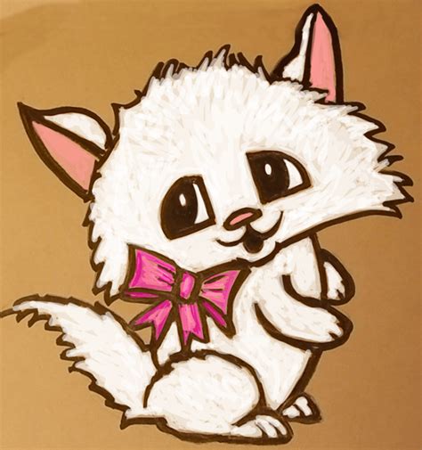 If you want to develop your drawing skills, check out easy ways to improve your bullet journal doodles. How to Draw Cute Cartoon Kitten with Pretty Bow in Easy ...