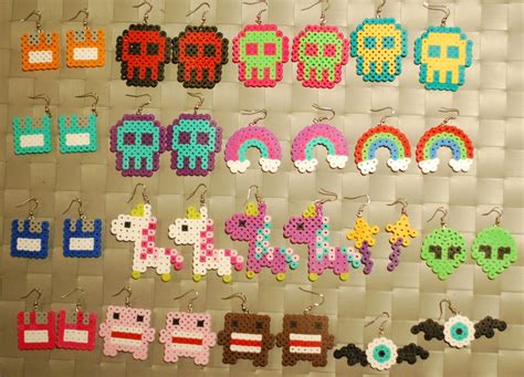 the front page of the internet | Perler beads designs, Perler earrings