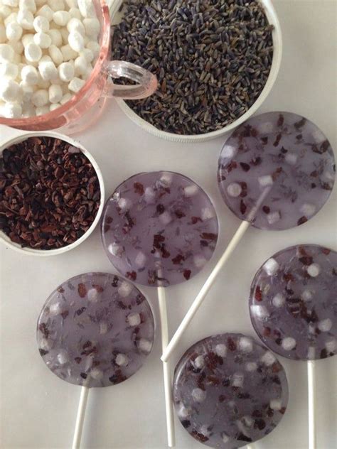 3 Natural Lavender And Marshmallow Flavored Lollipops With Etsy