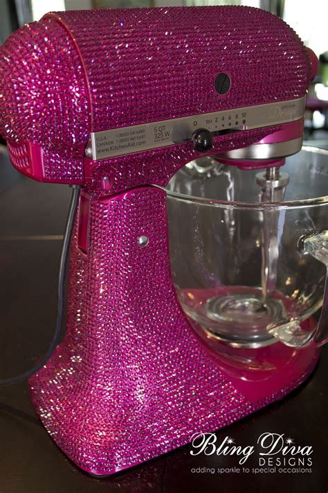 Kitchen Aid Mixer Covered In Swarovski Crystals Have Fun Cleaning Cake