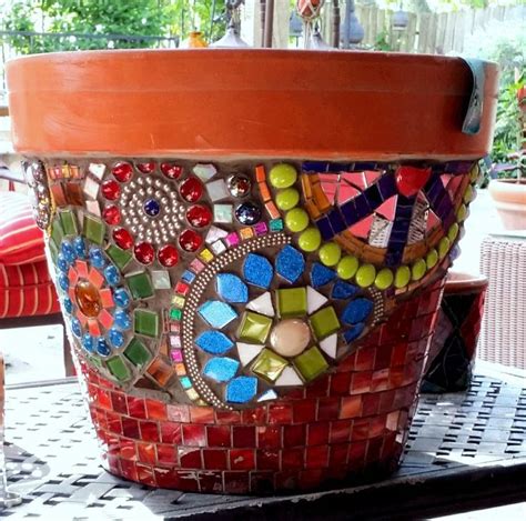 Mosaic Planters Mosaic Flower Pots Mosaic Vase Mosaic Garden Art