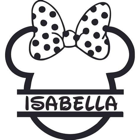 Minnie Mouse Name Svg