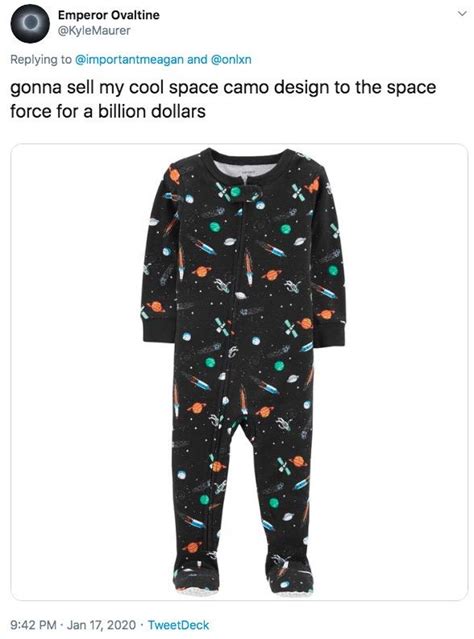 Space Pajamas Camo Space Force Uniforms Know Your Meme