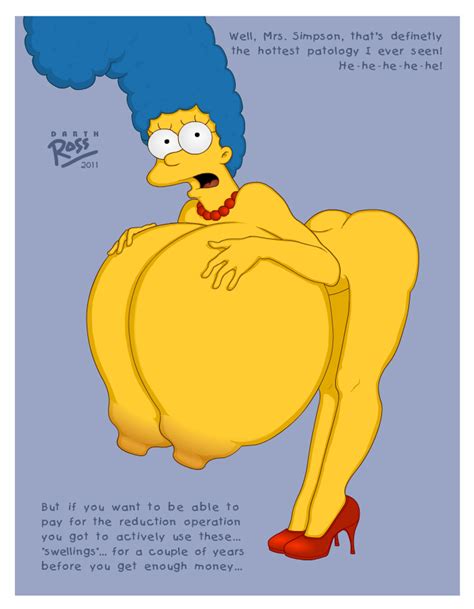 Rule 34 Ass Bent Over Blue Hair Breasts Color Darth Ross Female Female Only Hair Human Marge