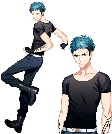 $15+ * men's clipper cuts: Shinomune Sumiya (Dynamic Chord), blue hair, blue eyes ...