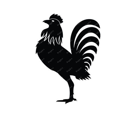 Visual Arts Rooster 5 Svg Rooster Svg Eps Rooster Cut Files For