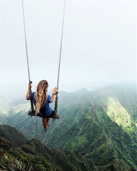 Swing At The Top Of The Haiku Stairs In Oahu Hawaii I