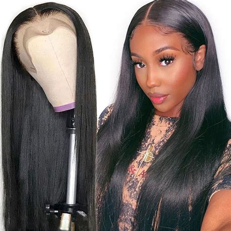 Straight Human Hair Wigs Hair Inch Lace Front Wig Short Bob Etsy
