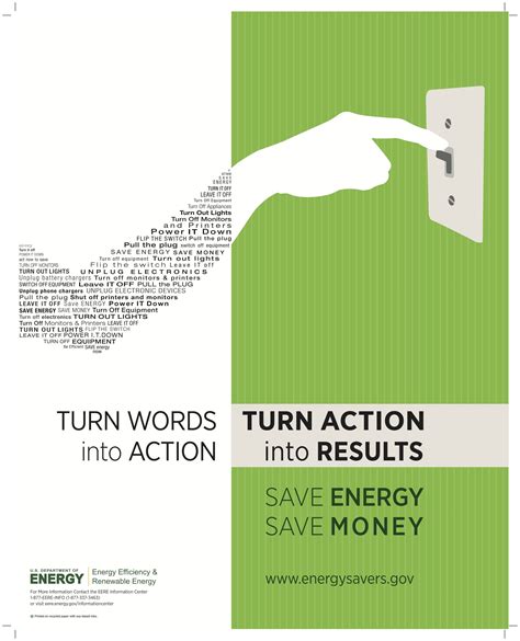Department Of Energy Poster From 2011 Turn Words Into Action Turn