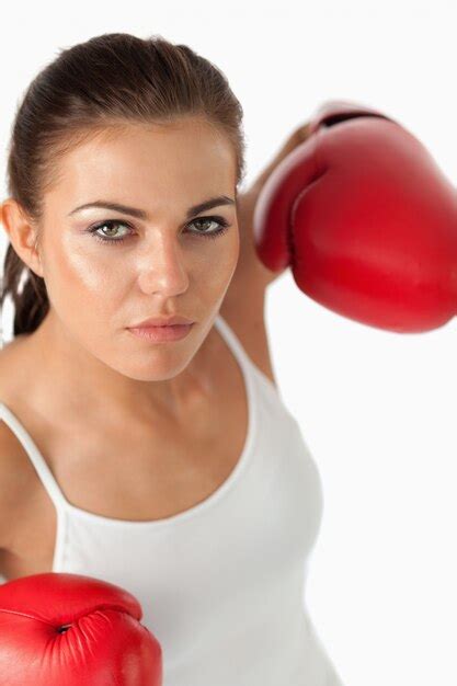 Premium Photo Portrait Of A Female Boxer