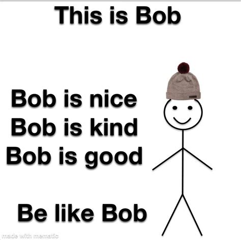 最も欲しかった Be Like Bob Meme 164680 Be Like Bob Meme Generator Facebook Gambarsaefwb