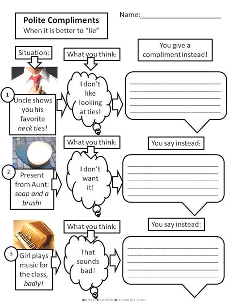 Social Skills For Autism Worksheets