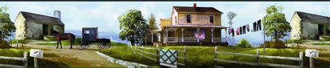 Amish Farm Scene Wallpaper