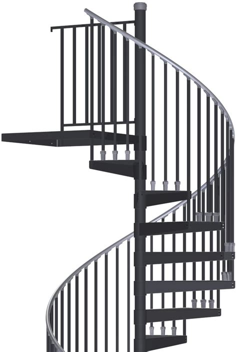 Spiral Stair Warehouses Interior Base Spiral Stair Kit Includes Black