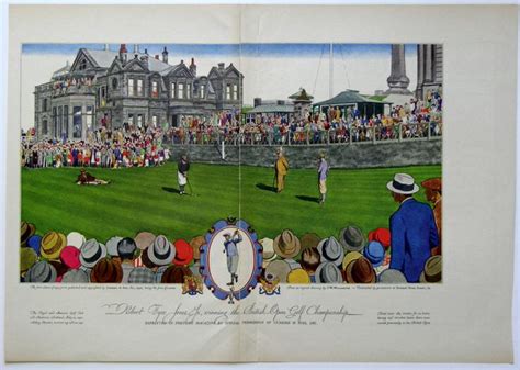 1930 Currier And Ives Print Of Bobby Jones Winning 1930 British Open At