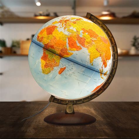 Waypoint Geographic Light Up Globe Lugano 12” Desk Decorative
