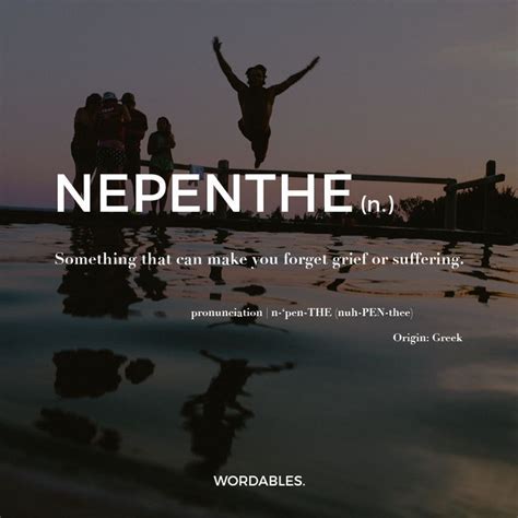 Beautiful Words Nepenthe 珍しい言葉 珍しい言葉 ユニークワード クールな言葉 きれいな言葉 美しい言葉