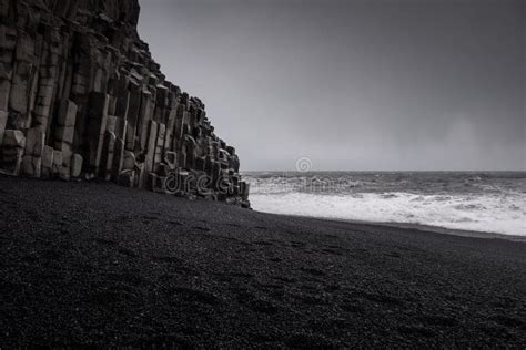 Landscape Around Black Sand Beach In Vik Iceland Stock Image Image