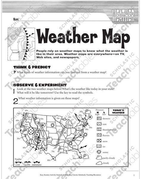 Engaging weather worksheets, esl activities and games to help you teach your students how to talk about the weather and learn related vocabulary. Reading A Weather Map Worksheet Weather Map An Earth ...