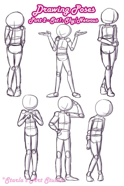 shy poses here is a quick reference page for shy or nervous poses this pin can be used as a