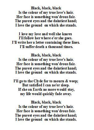 Lyrics to 'the bonny black hare' by fairport convention. black, black, black is the colour of my true love's hair ...