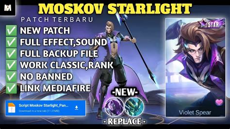 Script Skin Moskov Starlight No Password Full Effect Voice Patch