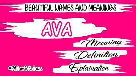 Ava Name Meaning Ava Meaning Ava Name And Meanings Ava Means